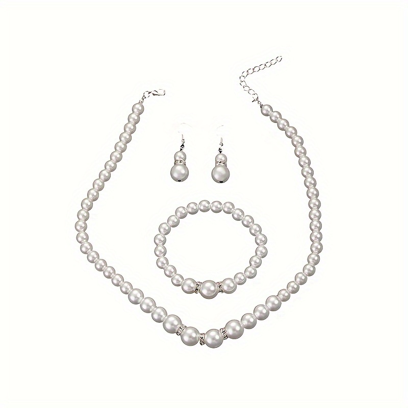 Kpop Style Jewelry Set Silver Plated Milky Stone for Daily Outfits Evening